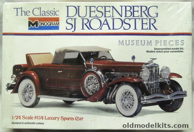 Monogram 1/24 1932 Duesenberg SJ Convertible - Rollston Body, 2302 plastic model kit